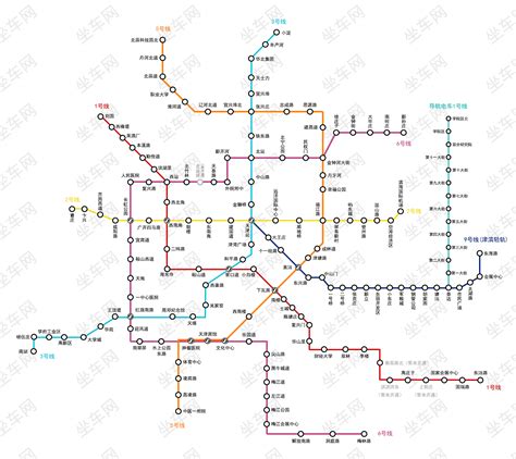 天津最新地铁图曝光，6条线路有调整，规划3条郊区线 - 知乎
