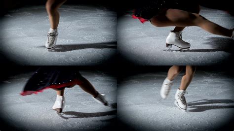 花样滑冰运动员在冰上旋转时保持着平衡。_1920X1080_高清视频素材下载(编号:6742826)_实拍视频_VJ师网 www.vjshi.com
