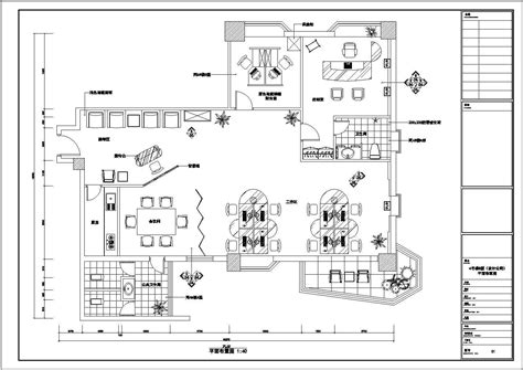 求170㎡办公室CAD平面布置图-购物空间设计-猪八戒网
