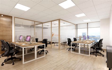 073-1022现代中式办公室开敞办公休闲区3d模型下载-【集简空间】「每日更新」