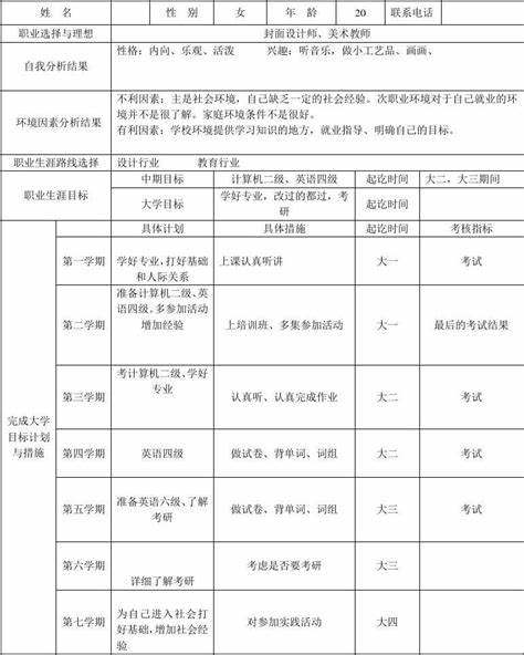 大学生大数据技术职业生涯规划书