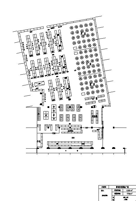 1200平方米购物广场卖场布局规划设计施工cad图纸_商场_土木在线