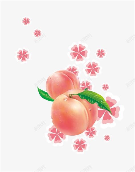 粉色清新唯美蜜桃熟了水果海报设计图片下载_psd格式素材_熊猫办公