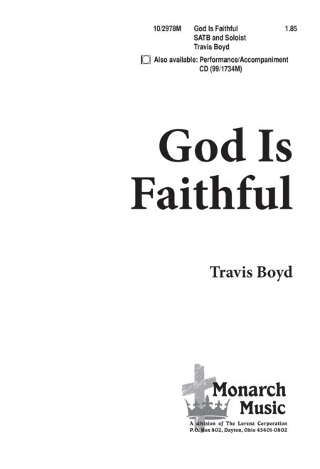 God Is Faithful by Travis Boyd - 4-Part - Digital Sheet Music | Sheet ...