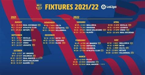 2021-2022西甲联赛赛程表及开赛时间一览（完整版）_球天下体育