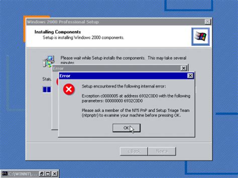 Windows 2000 Build 1989 Error - BetaArchive