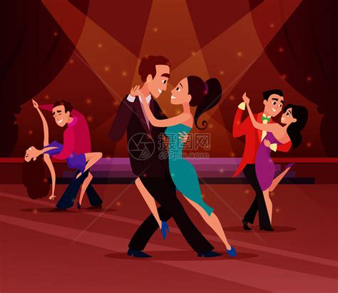 跳舞的情侣 插画图片下载-正版图片302947645-摄图网