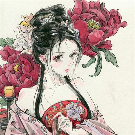 画师的古风头像女生动漫