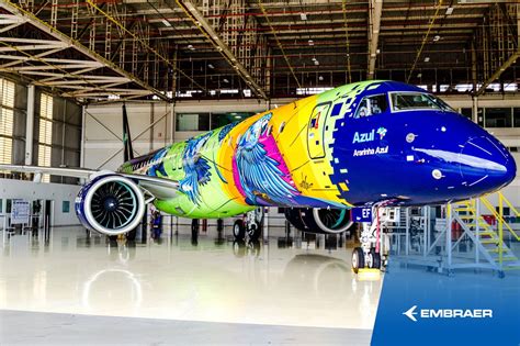 组图： Azul的E195-E2飞机使用了58种颜色进行涂装_图集_中国航空新闻网