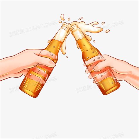 手拿啤酒图片