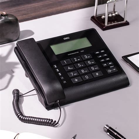 得力 13550 办公家用电脑录音电话机商用固定电话机带耳机接口 - 电话机 - 通信设备