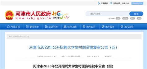 2023山西运城河津市大学生村医招聘资格复审时间为6月19日—6月20日
