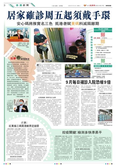 第 W3版:香港新聞 20220721期 国际日报