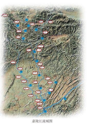 嘉陵江水系示意图-水系图典-图片