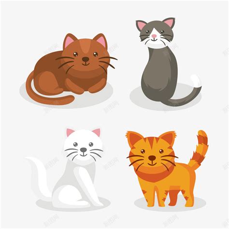 小猫 动物 卡通图片免费下载_PNG素材_编号1l0igp3n1_图精灵