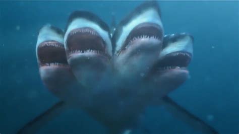 《夺命五头鲨》海滩出现变异鲨鱼！冲浪者小看它，下一秒露出五个鲨鱼头！_腾讯视频