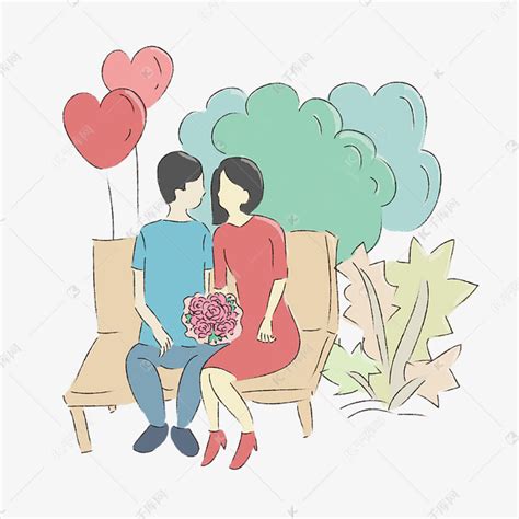浪漫的情人约会插画图片下载-正版图片600455731-摄图网
