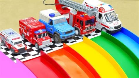 认识工程车：直升飞机、救护车、警车、消防车，儿童汽车玩具