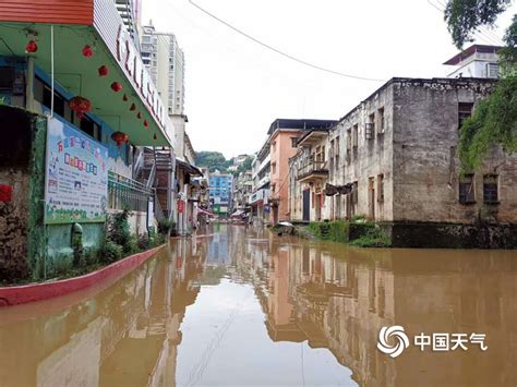 持续强降雨 广东梅州河水暴涨淹没村镇-天气图集-中国天气网