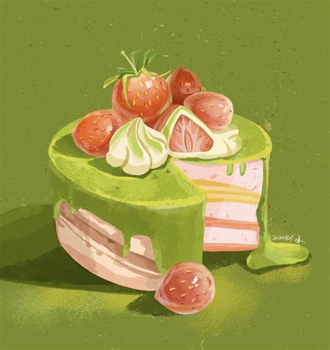 甜品|插画|艺术插画|爱吃橘子的龟 - 原创作品 - 站酷 (ZCOOL)