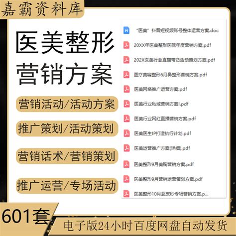 医疗美容机构整形医院网络直播营销策划说辞节日促销活动方案资料_虎窝淘