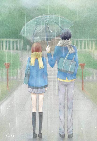 共撑一把伞白天两个人走在雨中的夫妇高清图片下载-正版图片502121824-摄图网