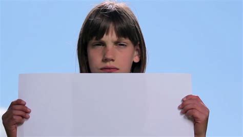 Boy Holding A Sheet Of Paper.Child Holding A Sheet Of Paper Stock Footage Video 6317684 ...