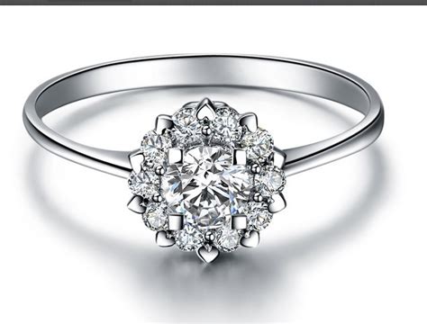 钻石戒指18k金戒指au750时尚女款结婚钻戒真钻番禺珠宝镶嵌定制-阿里巴巴
