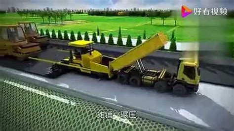 常见马路怎么建成的？道路沥青碎石路面面层3D施工动画演示！