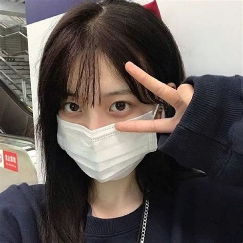 温柔素材口罩头像女生