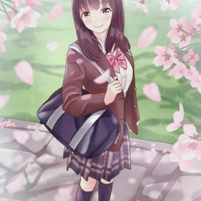 樱花校园温柔头像女生