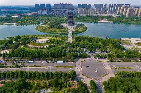 山东淄博城市风光天际线航拍摄影图-包图企业站