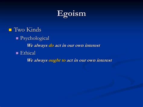 Egoistic Meaning