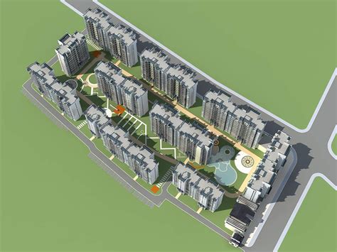 眉山项目3dmax 模型下载-光辉城市