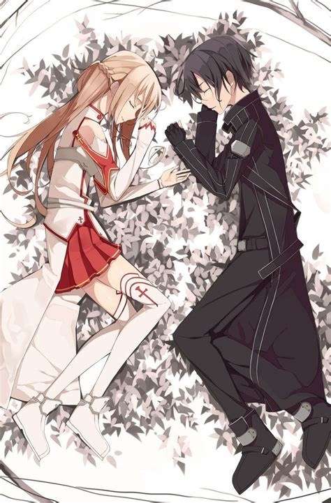 〖刀剑神域〗插画动漫SAO桐人X亚斯娜图片