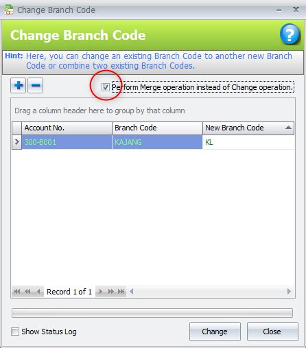 Change Branch Code - AutoCount Resource Center