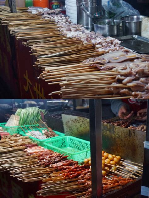 四川泸州，著名的珠子街夜市美食小吃一条街。