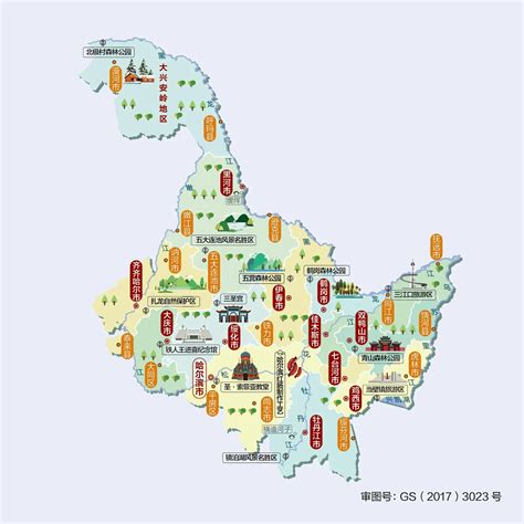 黑龙江省旅游地图高清版_黑龙江地图_初高中地理网