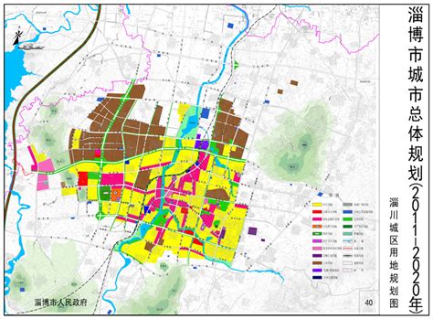淄博市自然资源和规划局 城市总体规划 淄博市城市总体规划（2011-2020年）博山城区用地规划图