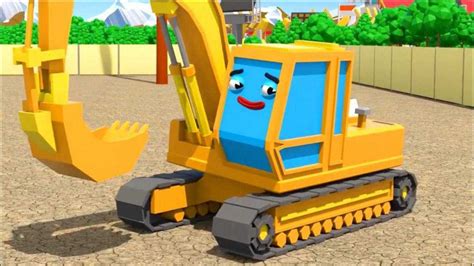 儿童工程车动画：挖掘机率领车队，找到了闪亮的钻石_腾讯视频