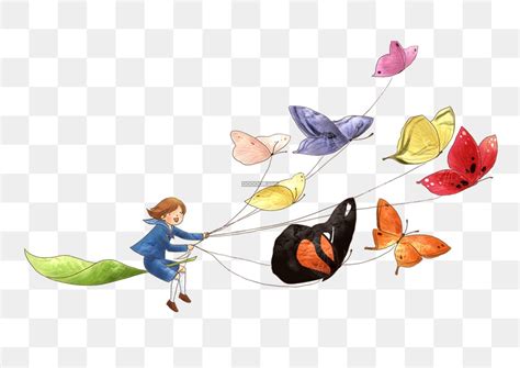 蝴蝶动漫女孩图片