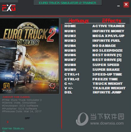 欧洲卡车模拟2中文修改器|欧洲卡车2金钱修改器 V1.27.1.2S 绿色免费版下载_当下软件园
