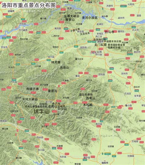 洛阳旅游地图_洛阳地图全图高清版-云景点
