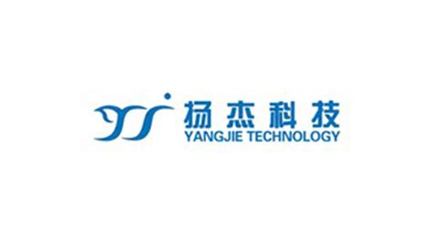 扬杰电子logo设计，用YJ字母配以蓝色科技的主色调。_空灵LOGO设计公司