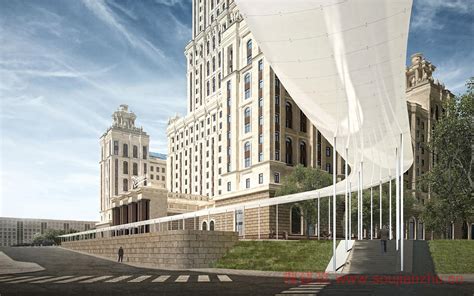 三个团队设计的乌克兰酒店入口的方案-搜建筑网