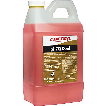 Betco pH7Q Dual Disinfectant Citrus Scent 67.63 Oz Bottle - Office Depot