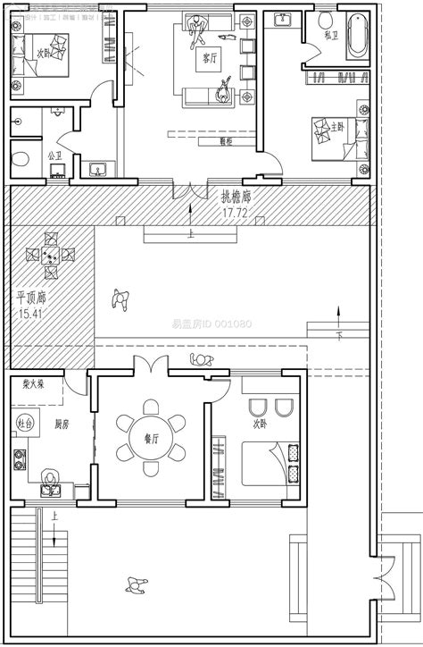 16x11米二层双拼农村自建房设计图 - 双拼别墅设计图 - 别墅图纸商城