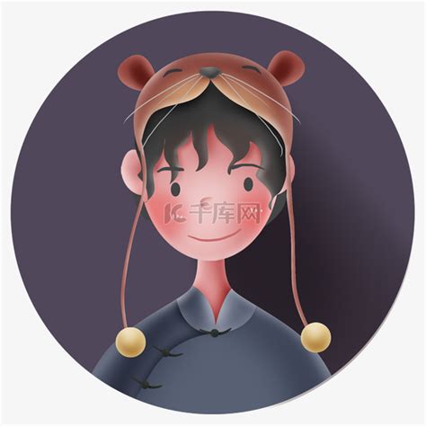 鼠年男孩头像素材图片免费下载-千库网