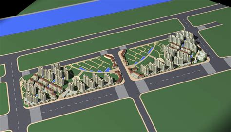 咸阳某规划3dmax 模型下载-光辉城市