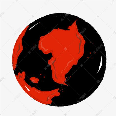 红色黑色地球素材图片免费下载-千库网